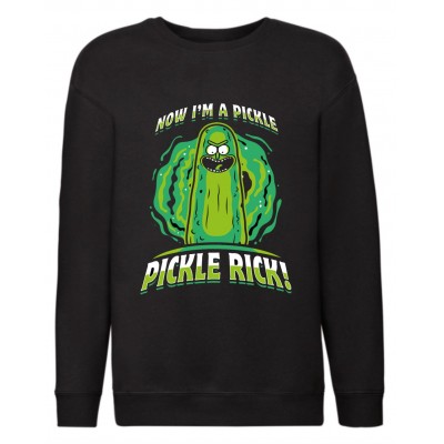 Мъжка блуза с дълъг ръкав Rick and Morty - NOW I'M A Pickle Pickle Rick